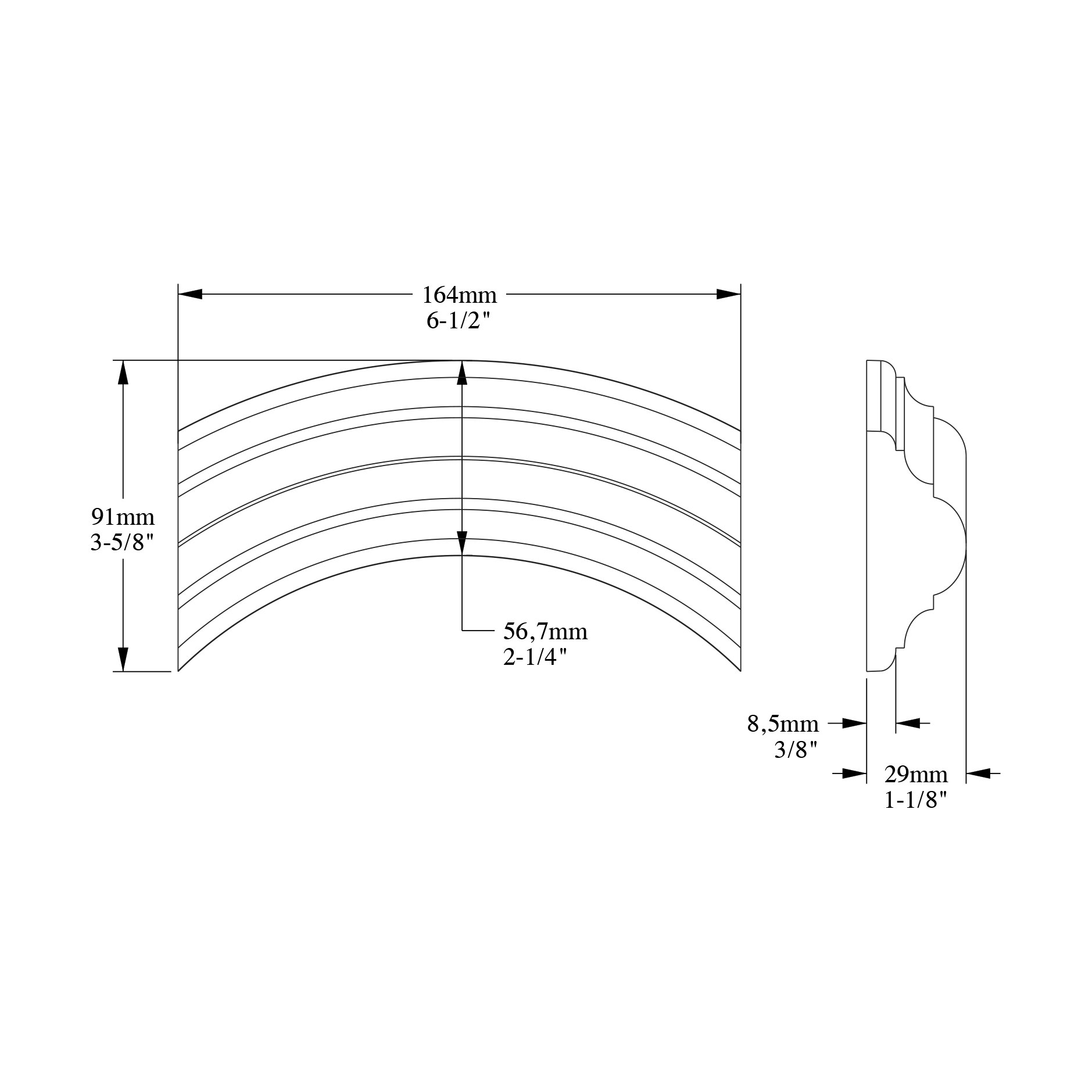 Decorative Curve for Panel Moulding - Click Image to Close