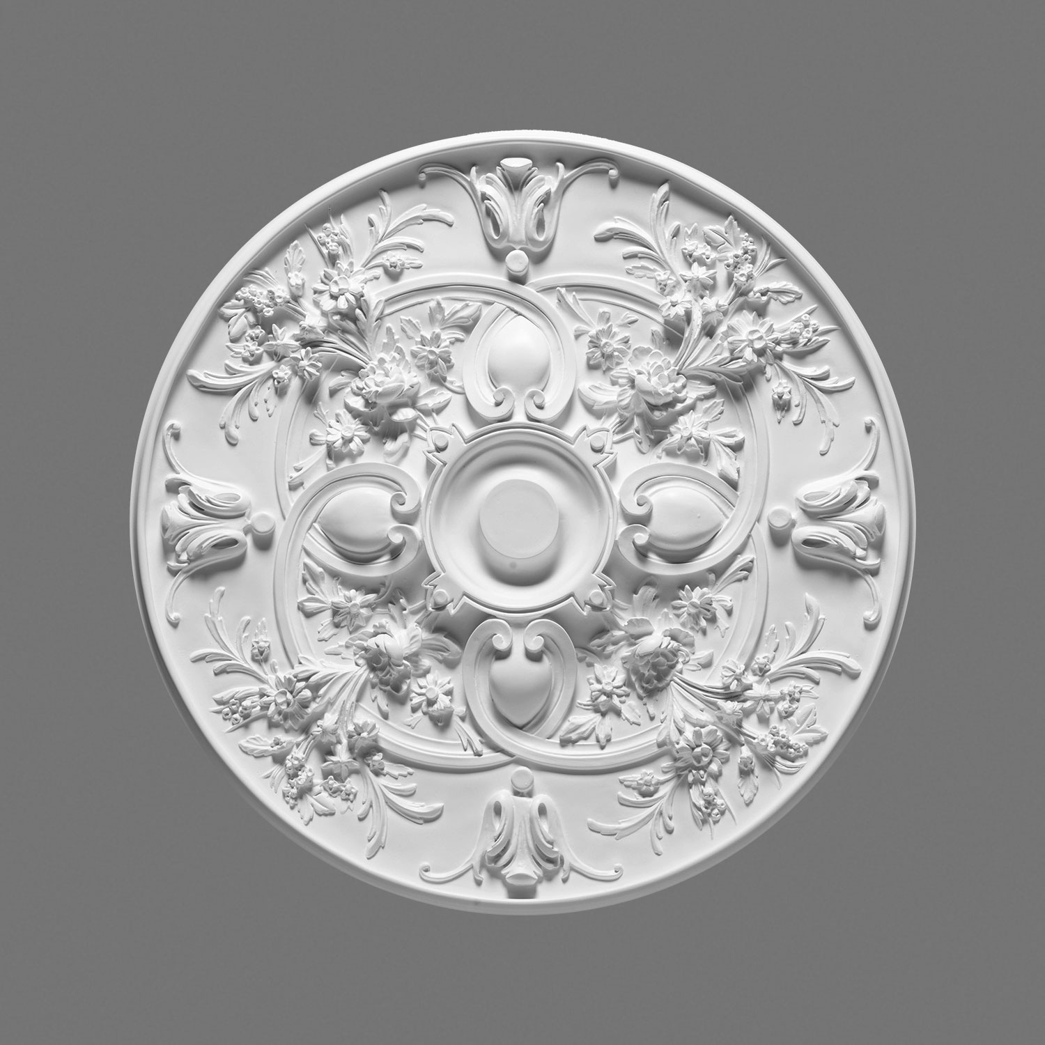 PRIMED BLANC ROND R61 ORAC Decor Canopy Dome large environ 38.10 cm Plafond Medallion 15 in