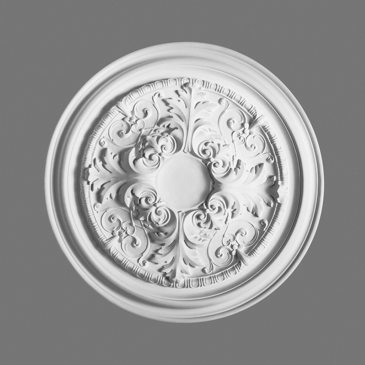 PRIMED BLANC ROND R61 ORAC Decor Canopy Dome large environ 38.10 cm Plafond Medallion 15 in