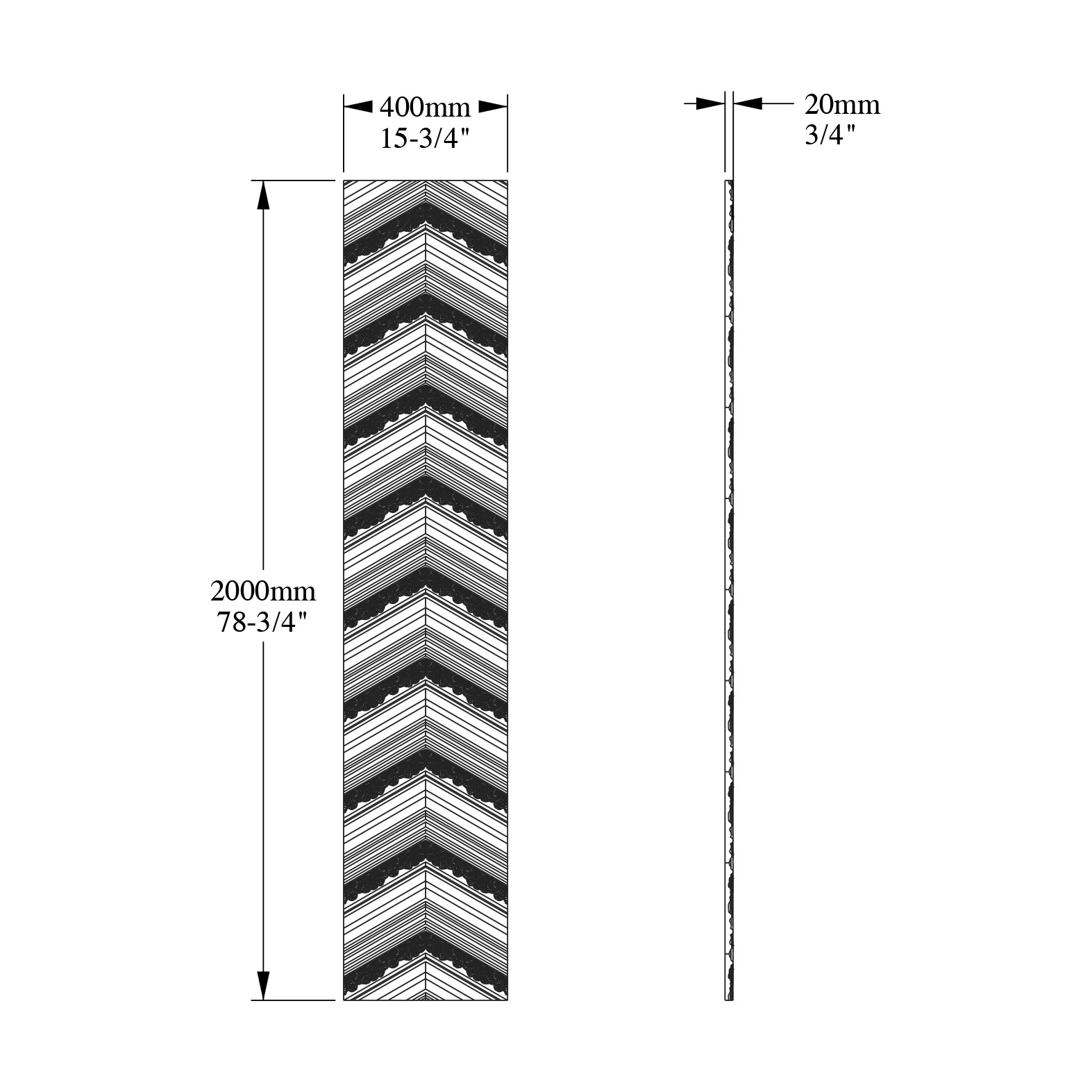 3D Chevron Wall Panel - Sample - Click Image to Close
